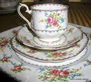 ROYAL ALBERT PETIT POINT BONE CHINA TEA SET - giveaway for quick sale