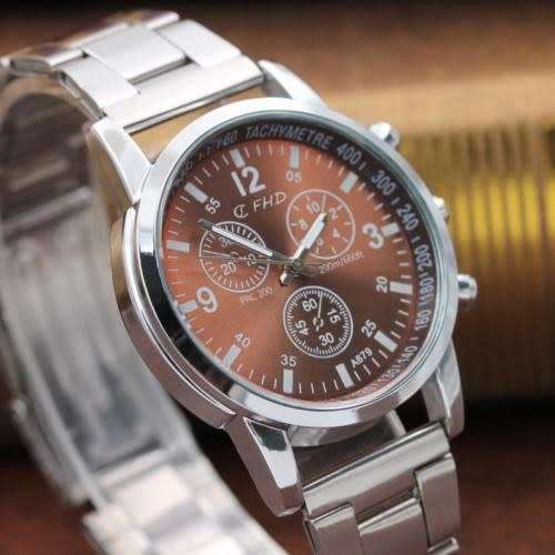 Luxury Men's Stainless Steel  Military Wrist Watch