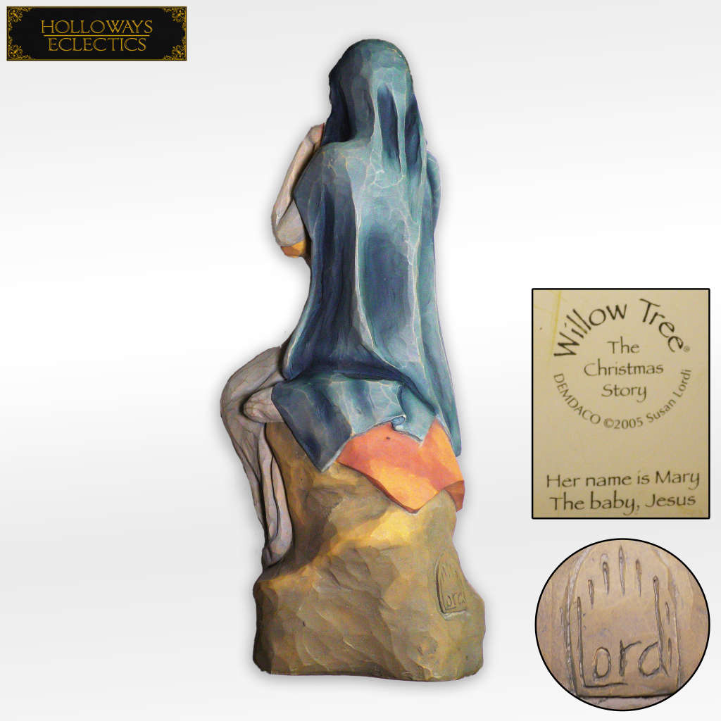 Mother Mary With Baby Jesus Wooden Statue