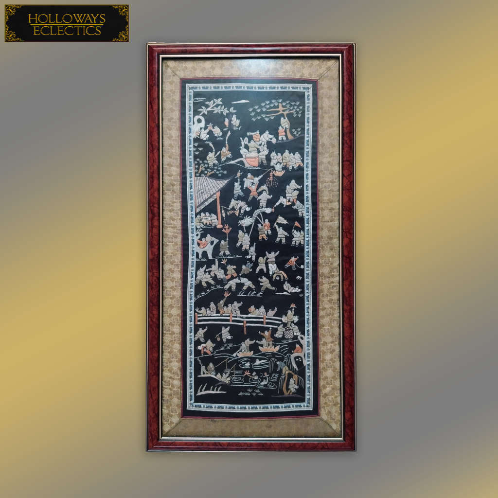 Rare 1930 Antique Chinese Silk Tapestry Art