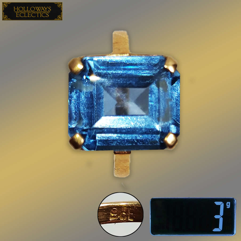 Vintage 9ct Rose Gold Ring With A 4.16ct Topaz