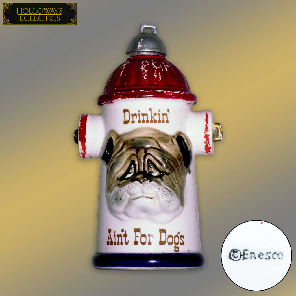 Vintage Bulldog Fire Hydrant Decanter