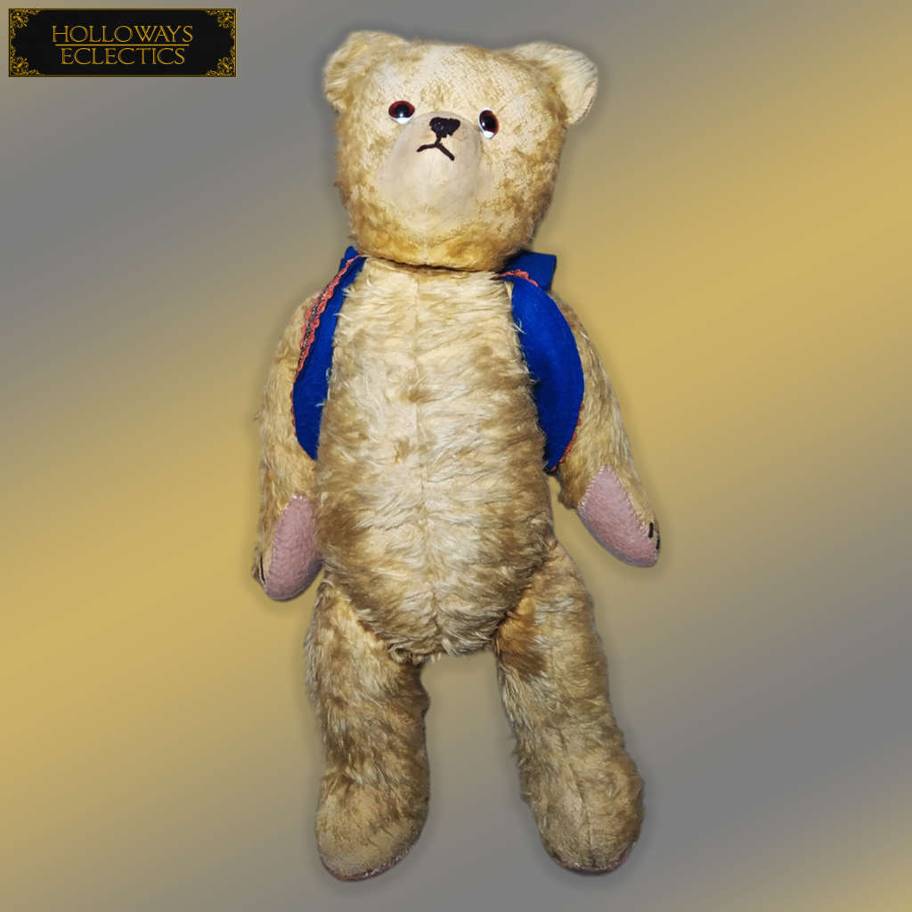Vintage Large Straw Stuffed Teddy