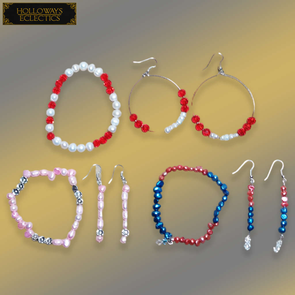 Rare Pearl And Swarovski Crystals Jewellery Lot