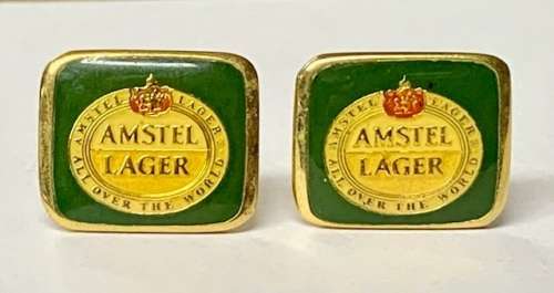 Vintage Amstel Cufflinks with Enamel
