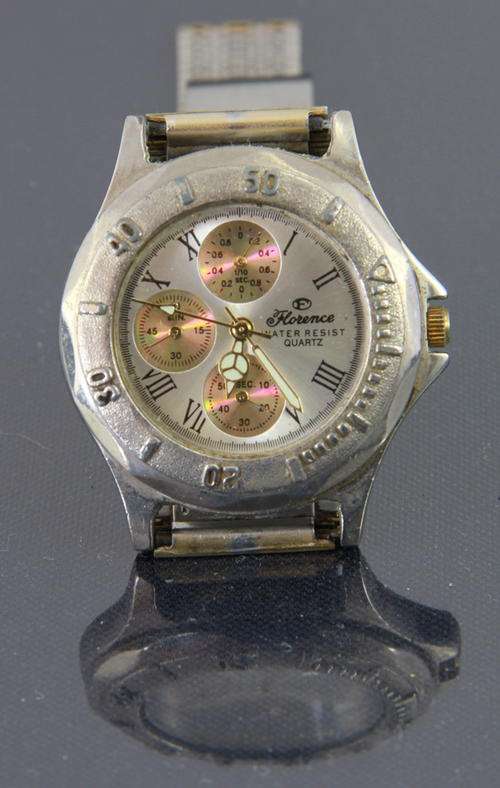 ** FLORENCE QUARTZ SILVER COLOURED WATCH **