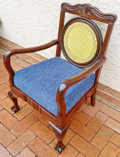 Very rare old IMBUIA (could be Stinkwood) CHAIR (see guarantee). Beautiful statement piece!