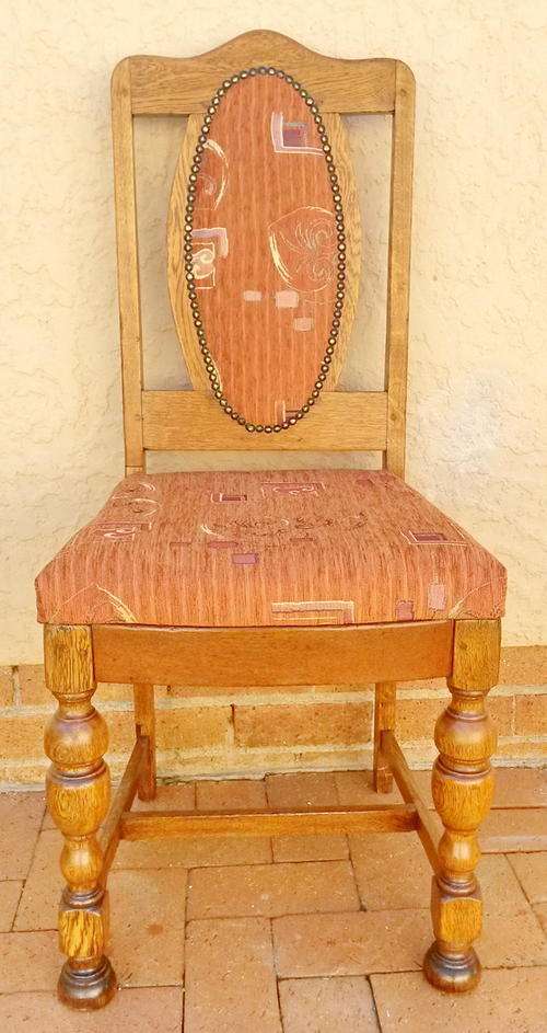 Very lovely old EDWARDIAN OAK HIGHBACK CHAIR (see guarantee).