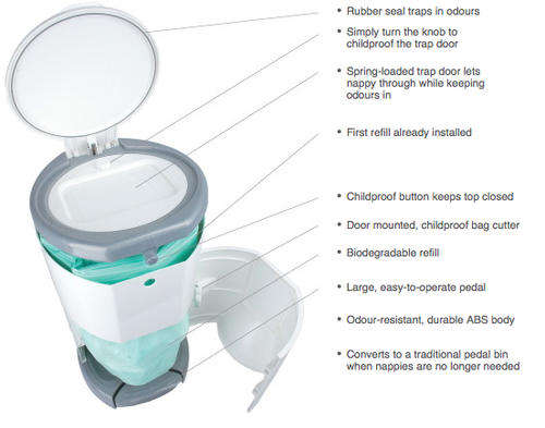 KORBELL NAPPY DISPOSAL SYSTEM - BIN