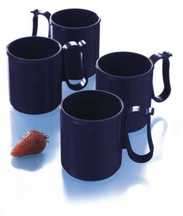 Tupperware Handy Mugs indigo (4 x 300ml) MICROWAVEABLE!!