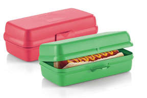 Tupperware Sandwich Keeper Oblong Set (2) MINT GREEN