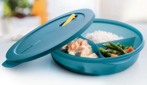 Tupperware Crystalwave Divided Dish 2L x 1 MICROWAVEABLE Blue or Magenta