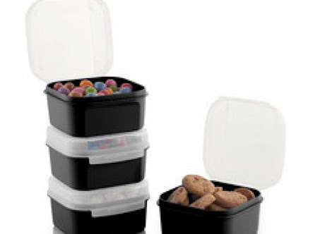 Tupperware mini signature line squares 450ml x 4