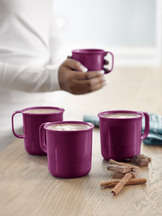 Tupperware Drinking Mugs (4)PURPLE, MICRO SUITABLE