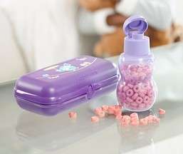 Tupperware Cute Owl Lunch Set(oyster oblong & 350ml flip cap bottle)