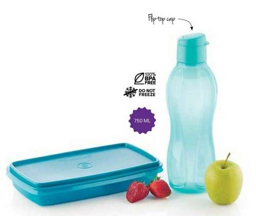 Tupperware Duet Dishes 750ml & eco bottle 750ml