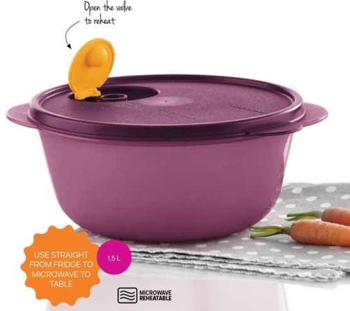 Tupperware Crystalwave Round (1. 5L) MICROWAVEABLE!!