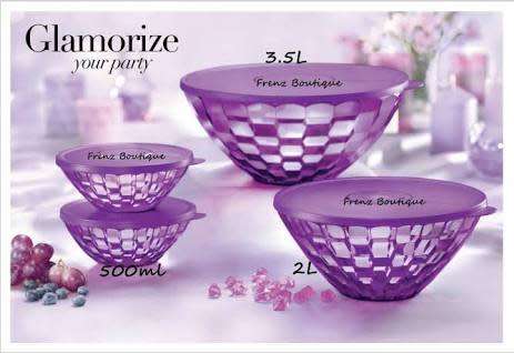 Tupperware  Stunning Prism Bowl Set (3.5L, 2L excluding Tongs)