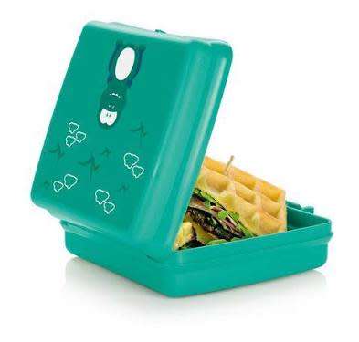 Tupperware Sandwich Keeper Square -  Flower Or Dinosaur or boys n girls