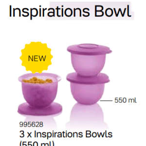 Tupperware 3 Inspirations Bowl (3 X 550ML) IDEAL FOR STORING AND SERVING