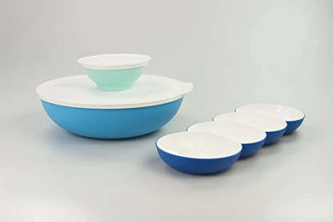Tupperware Stunning Allegra Bowls (4 x 275ml ) ICE MINT BLUE