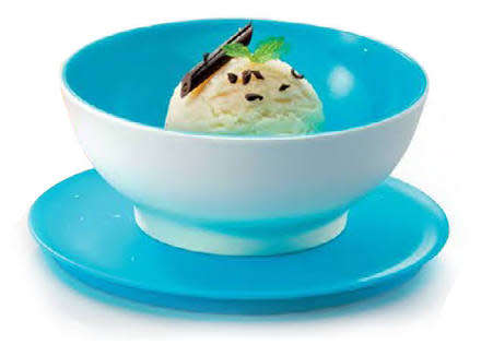 Tupperware Stunning Allegra Bowls (4 x 275ml ) ICE MINT BLUE