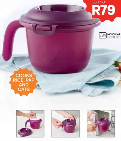 Tupperware Mini Microwaveable Rice Cooker 550ml ALSO AVAILABLE IN BLUE