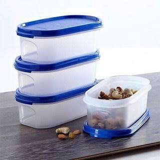 Tupperware Space Saver Oval 1(500ml x 2) BLACK, AQUA, PURPLE, ORANGE WITHFLIP CAP