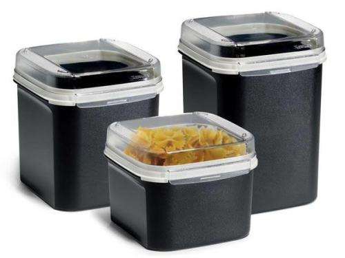 Tupperware Signature Line Set(3) 2.6L X 2 & 4L EXCLUDING5.5L & 1.2L CLASSIC &TIMELESS BLACK
