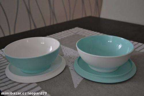 Tupperware Stunning Allegra Bowls (4 x 275ml ) ICE MINT BLUE