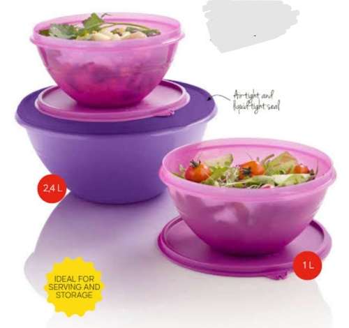 Tupperware wonderlier bowl set 2.4L & 2 x 1L