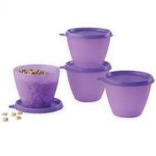 Tupperware  Refrigerator Bowls  400ml x 2 NEW PURPLE
