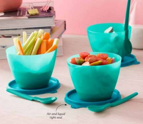 Tupperware  Refrigerator Bowls  400ml x 3 with 1 spoon