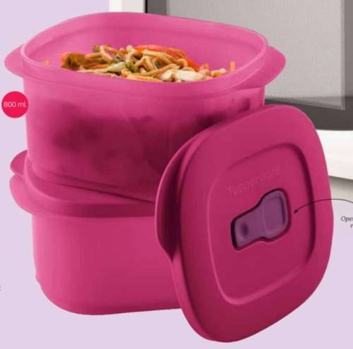 Tupperware Crystalwave Square 800ml X 2, MICROWAVEABLE!! SUPER Special TEAL