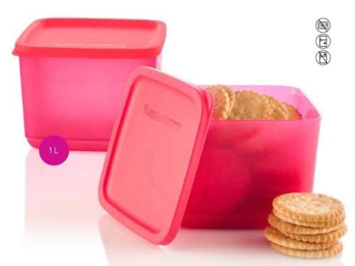 Tupperware Cubx set (1L X 2) IDEAL SPACE SAVING SOLUTIONS, HALF PRICE!! SALT WATER AND BLUE