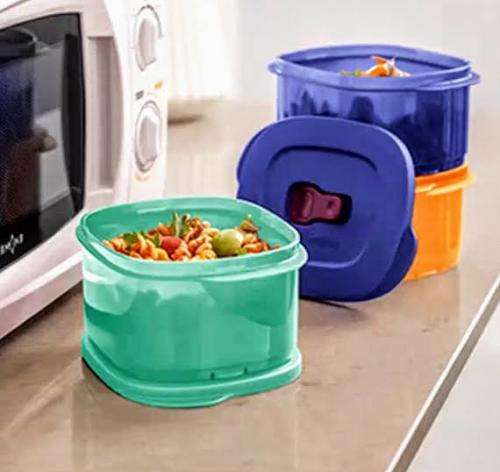 Tupperware Crystalwave Square 800ml X 2, MICROWAVEABLE!! SUPER Special TEAL