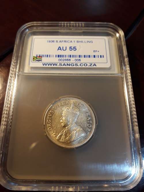 1936 1 Shilling AU 55