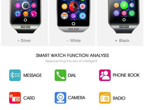 *** 2016 Curved Smart Watch Q18