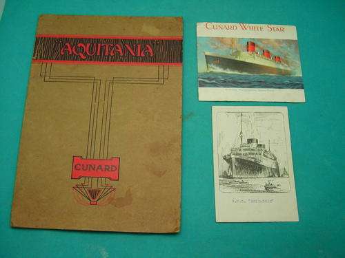 Ephemera: Cunard Line, RMS AQUITANIA