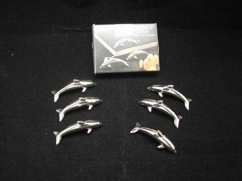 Six Silver Plated Name Holders