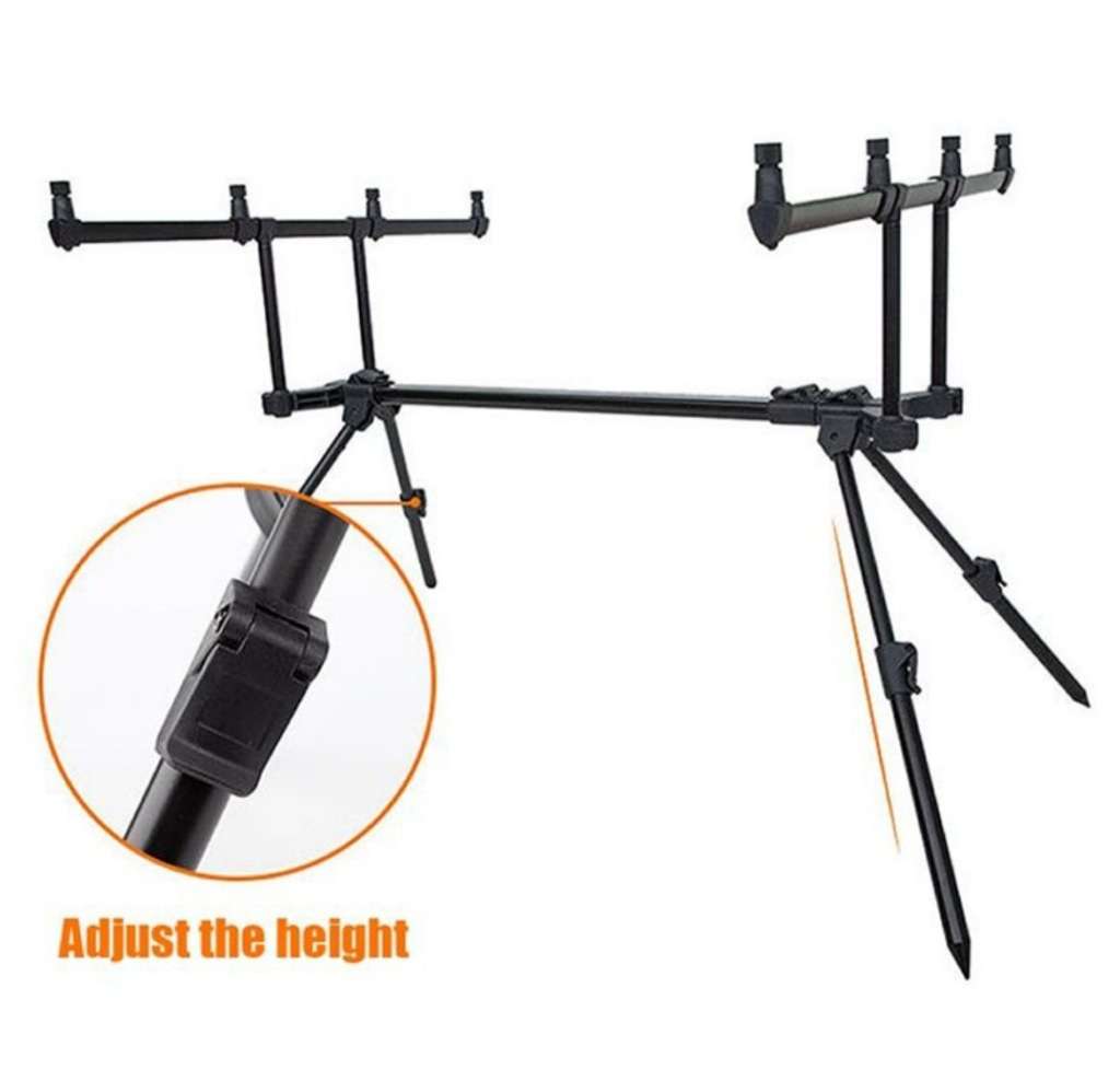 Pro Adjustable Carp Fishing 4-Rod Pod With Bag