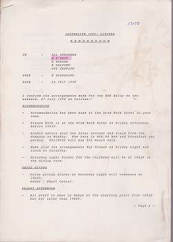 south african motor sport club presents-ngk 400 rally 27/28 july 1990-100% in tact-see scans-rare