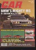 CAR MAGAZINE-JUNE 1991-SEE  SCAN-VERY GOOD CONDITION