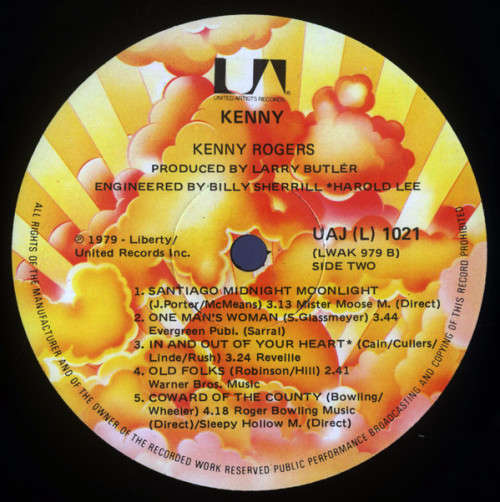 KENNY ROGERS-KENNY-lp/vinyl record-vg+