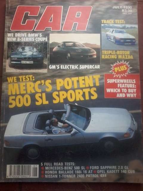 CAR MAGAZINE-JULY 1990- GOOD CONDITION
