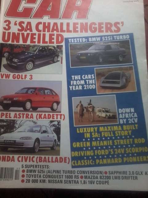 CAR MAGAZINE-NOVEMBER 1991- GOOD CONDITION