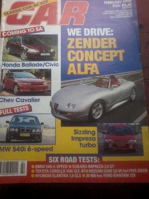 CAR MAGAZINE-FEB 1996- GOOD CONDITION
