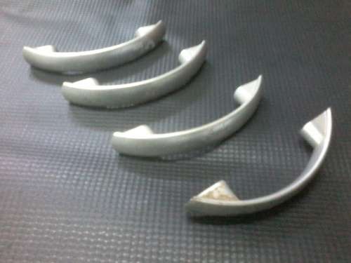 4 x HANDLES-PLASTIC-SILVER-DOES HAVE MARKS