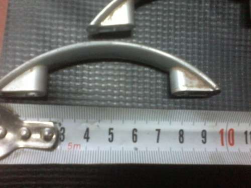 4 x HANDLES-PLASTIC-SILVER-DOES HAVE MARKS