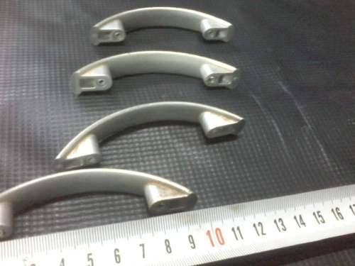 4 x HANDLES-PLASTIC-SILVER-DOES HAVE MARKS